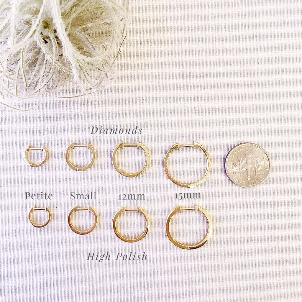 Petite Diamond Huggies - Image 4