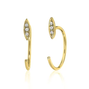 Petite Three Quarter Hoop Willow Earrings