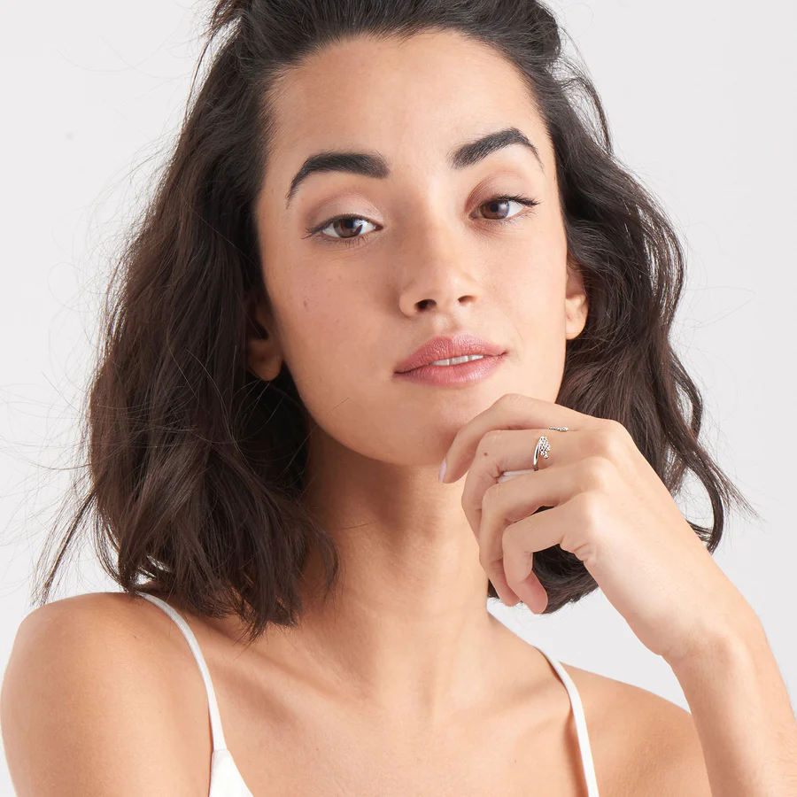 Silver Tassel Drop Adjustable Ring - Image 2