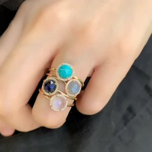 Rosie 6.0mm Cut Turquoise Ring