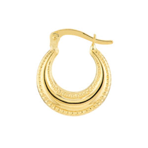 Beaded Edge Mini Hoop Earrings