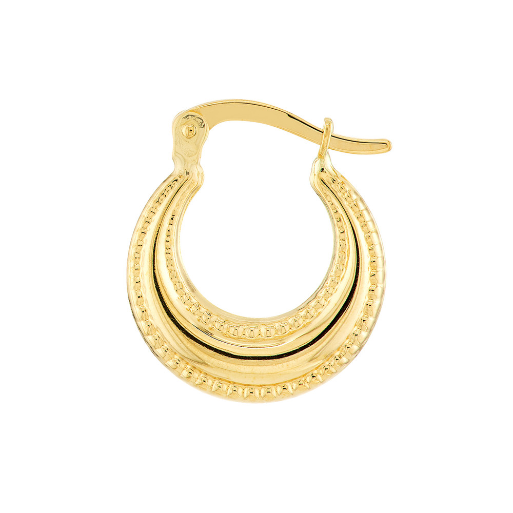 Beaded Edge Mini Hoop Earrings