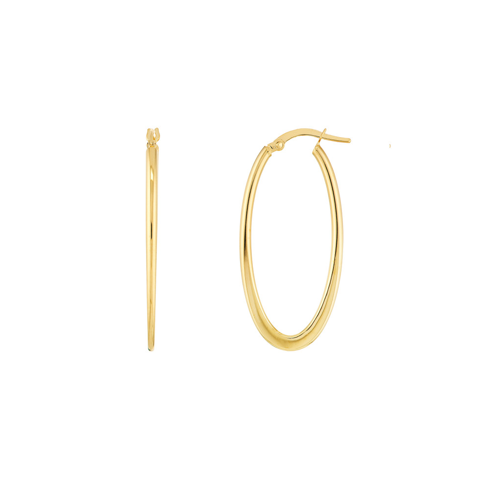 Oval Hoop Earrings - Image 2