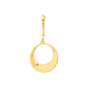 Puffy Tapered Circle Drop Earrings