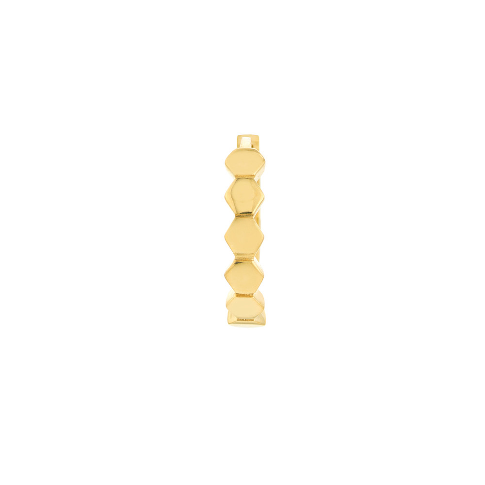 Honeycomb Huggie Hoop Earrings