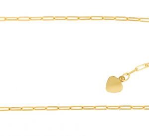 14K Gold 1.5mm Adjustable Paperclip Chain